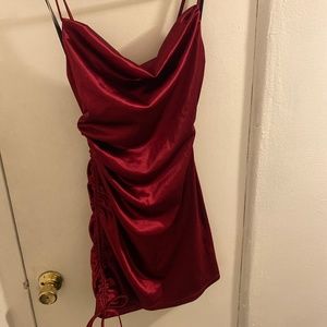 Windsor satin red dress